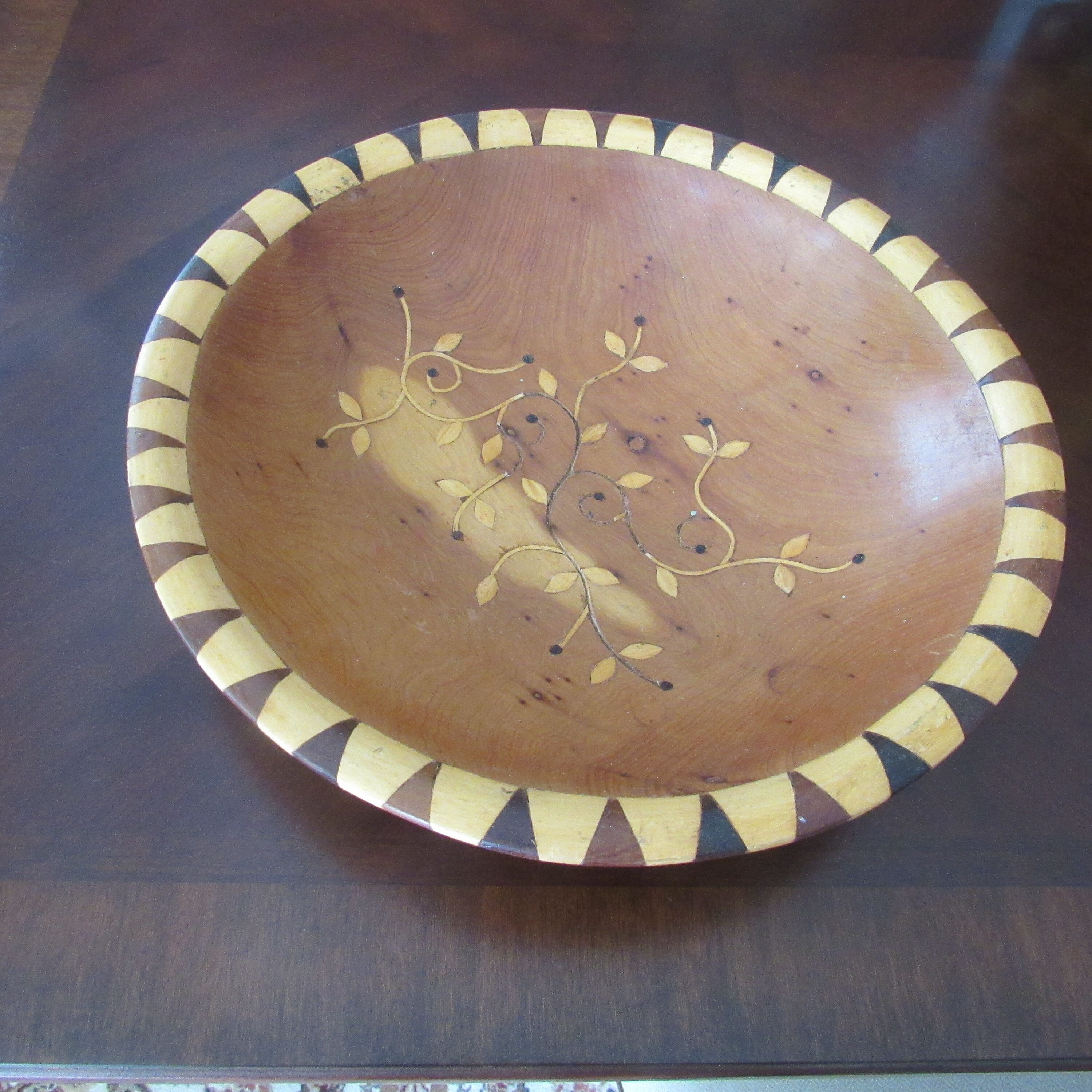 Large Wooden Decorative Hand Carved Salad Bowl Etsy 日本