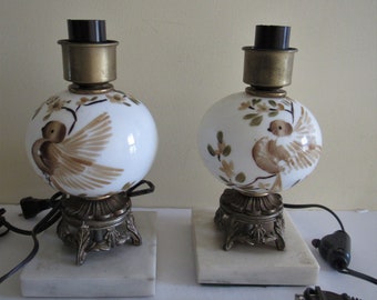 Pair of Antique Footed Table lamps