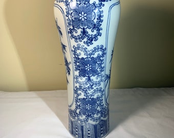 Asian Blue and White Porcelain Vase