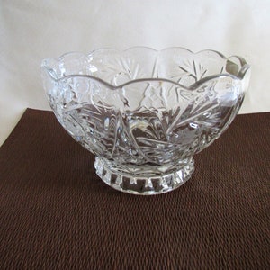 Set of Two Hand Cut 24% Lead Crystal Bowls