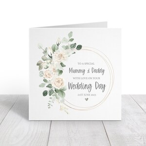 Personalised Mummy and Daddy Wedding Day Card,  Parents Wedding Card, Newlyweds Card,  Mum and Dad Card, Grandparents, Congratulations