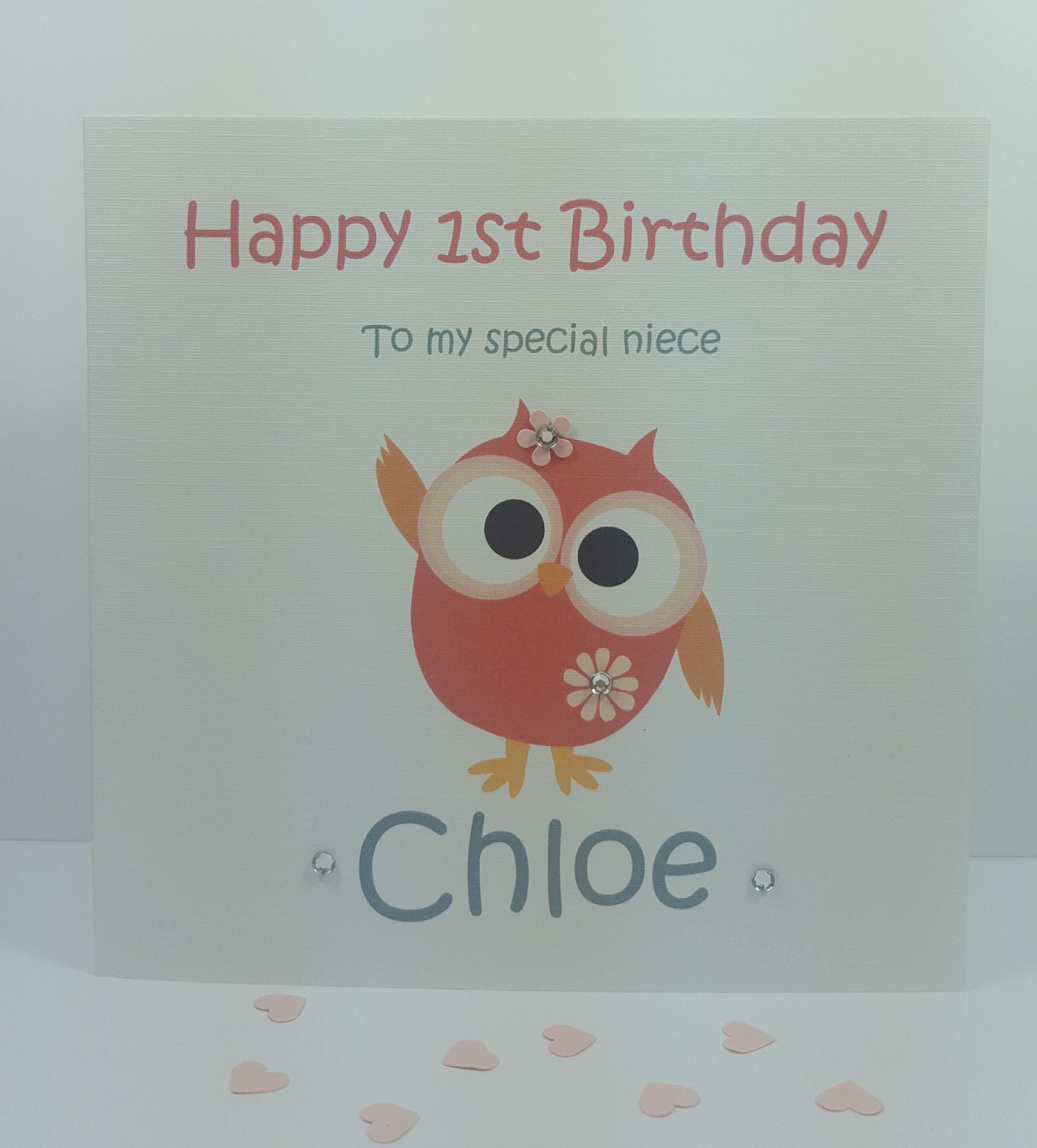 personalised niece card niece birthday card 1st birthday etsy