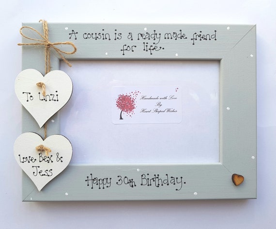 Personalised Cousin Photo Frame Picture Photo Frame Cousin Picture