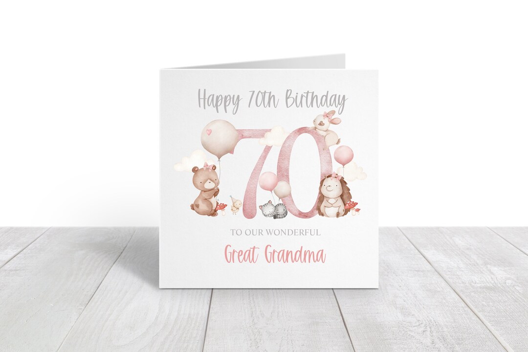 Personalised 70th Birthday Card Women Men Wife Husband Mum Mom Nan Grandma Sister In Law Friend - Foto 13
