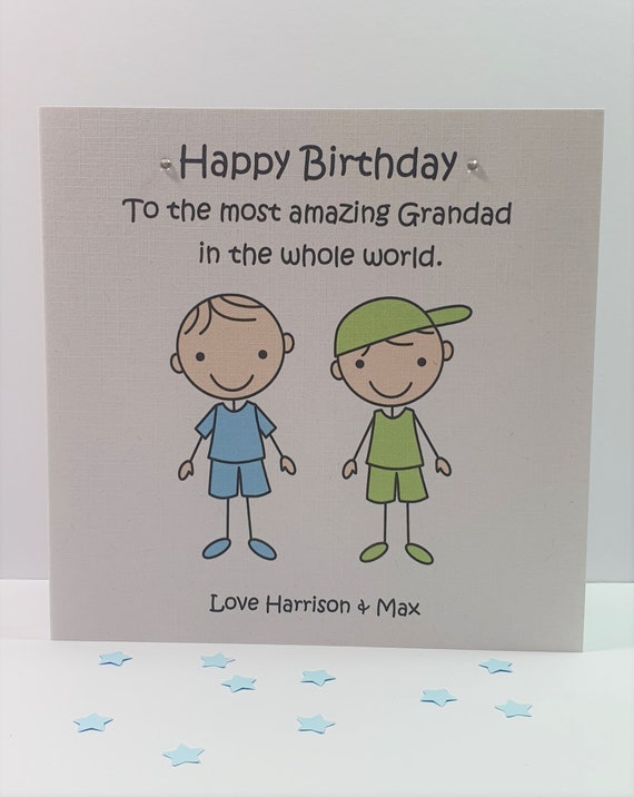 Download Personalised Birthday Card Bampy Grandad Grandpa Grandfather Little Boy Home Garden Greeting Cards Invitations Ac2f Informatique Com