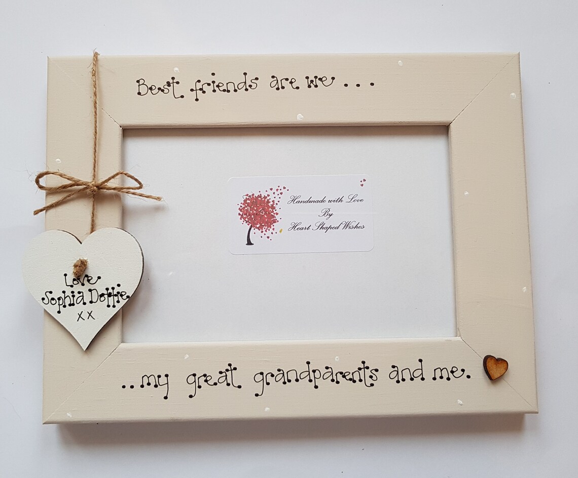 Personalised Great Grandparents Photo Frame Grandparents Etsy