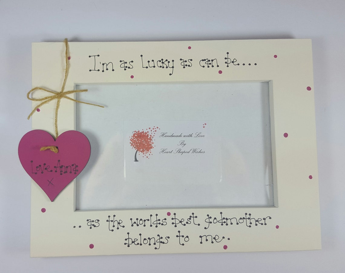 Personalised Godmother Photo Frame Godmother Picture Frame Etsy