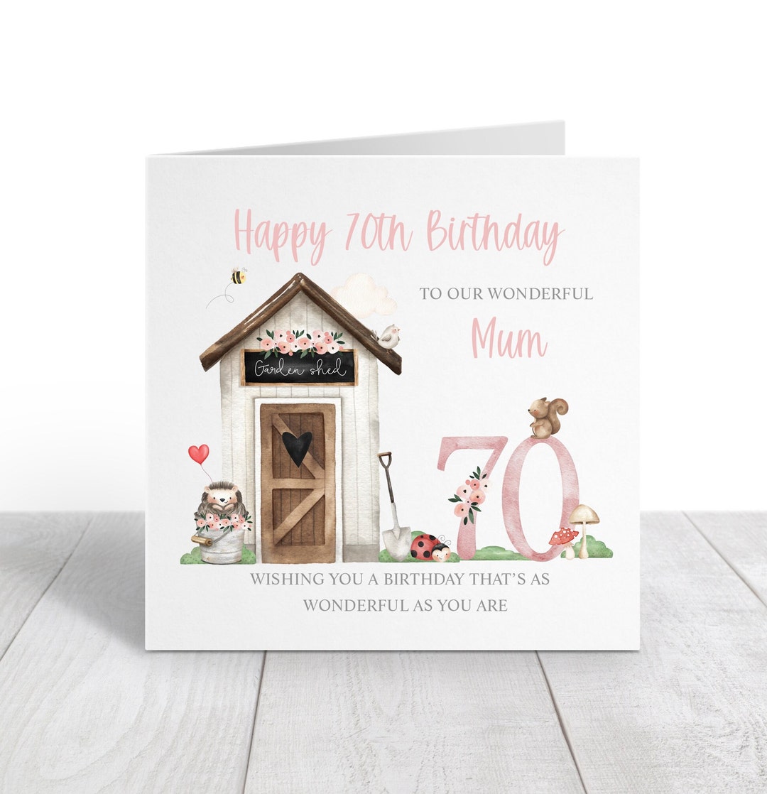Personalised Mum 70th Birthday Card Mam 70th Mom 70th Great - Etsy