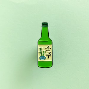 Korean Soju Enamel Pin