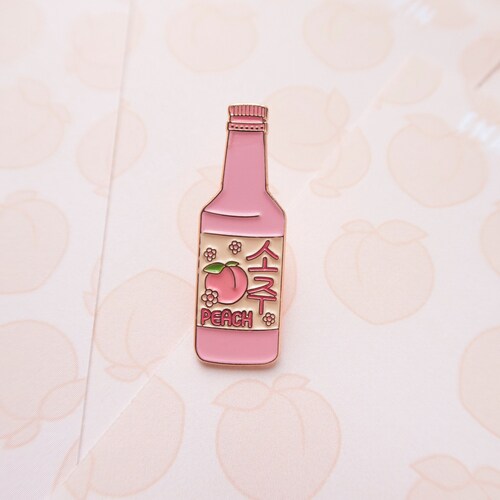 Korean Soju Enamel Pin Etsy