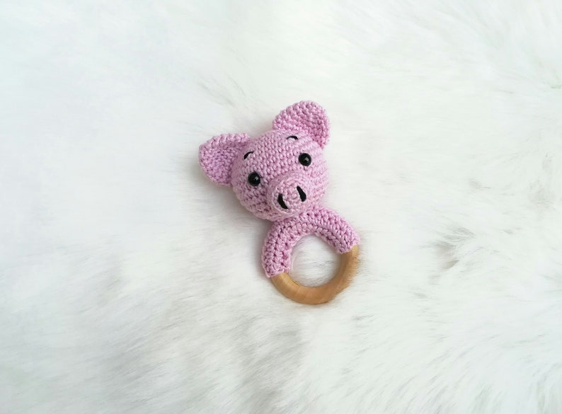 Crochet Pattern for a Pig Rattle, Crochet Baby Rattle, Gift for Baby ...