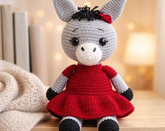 Crochet amigurumi, crochet donkey instructions, crochet donkey, crochet donkey pattern, crochet donkey pattern, crochet animals amigurumi, crochet donkey
