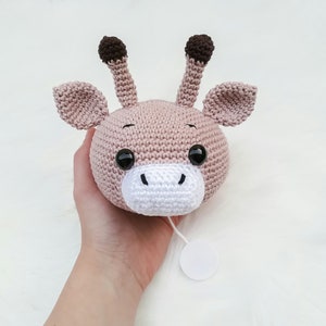 Crochet pattern giraffe music box, crochet musicbox, crochet giraffe music box, crochet amigurumi, gift for baby, crochet giraffe musicbox
