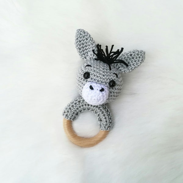 Donkey rattle - PDF crochet pattern