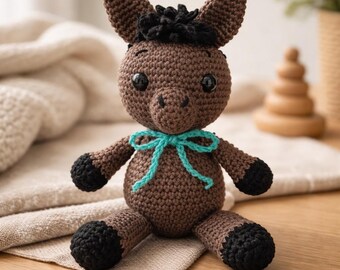 Crochet amigurumi, crochet horse instructions, crochet horse, easy crochet horse, crochet horse for beginners, crochet animals amigurumi, crochet horse