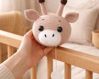 Teje una caja de música a crochet, instrucciones para tejer una caja de música a crochet, teje una caja de música de jirafa a crochet, instrucciones para tejer una caja de música a crochet, teje tu propia caja de música, teje una caja de música de jirafa a crochet