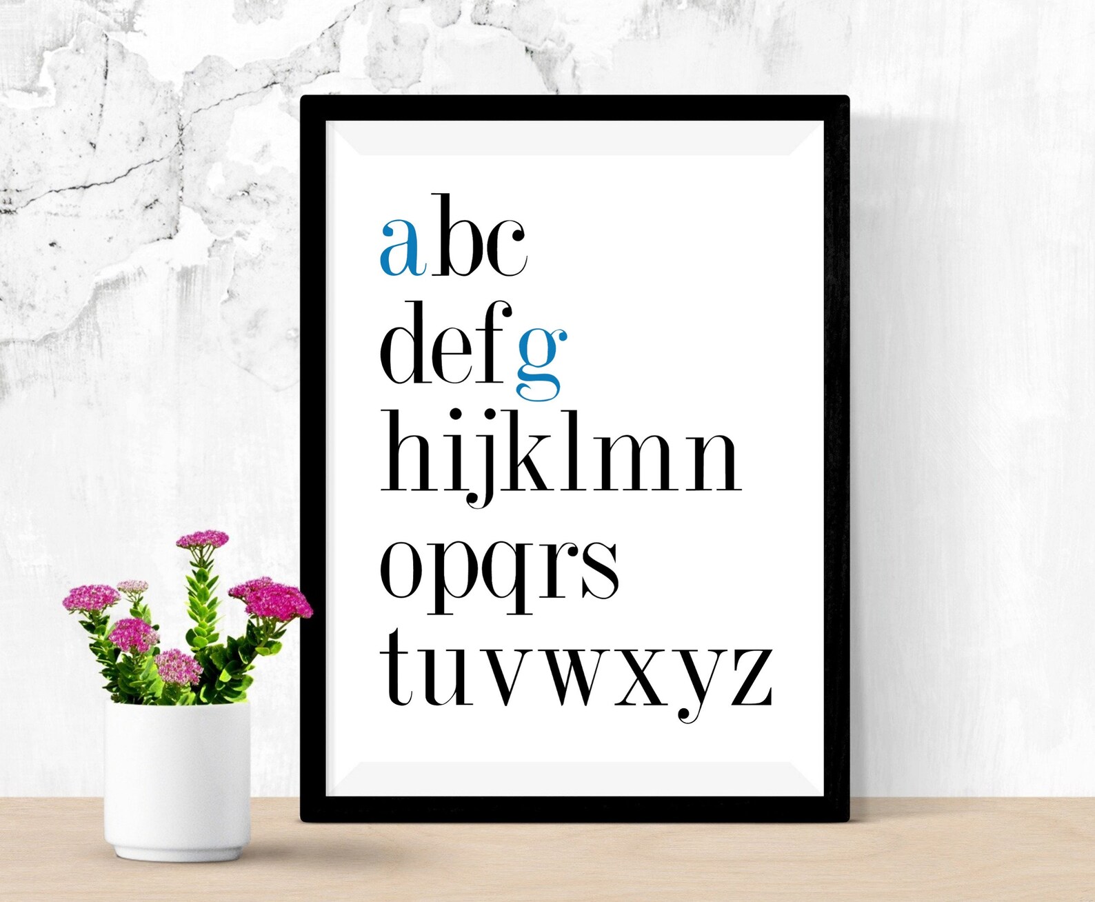 Colour Initials Custom ABC Initials Highlighted Couples Black & White Colour Highlight ...