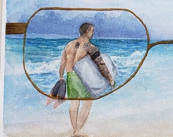 Custom Painting from Photo, Vacation Painting, Custom keepsake, beach vacation, watercolor, commission painting, Hand Painted, landscape