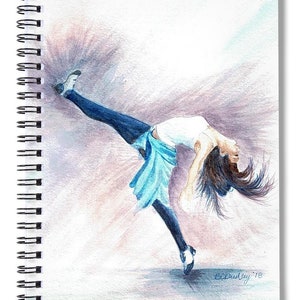 Dance Gift, Spiral Bound Notebook, Dance teacher Gift, Tap Dancer, Recital gift,  Journal