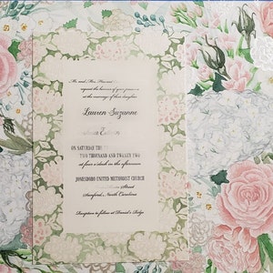 Custom Wedding Gift, Unique hand painted keepsake, wedding announcement, Bride, painting, invitation, floral, bouquet, personalized