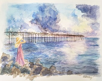Custom Painting from Photo, Vacation Painting, Custom keepsake, beach vacation, watercolor, commission painting, Hand Painted, landscape