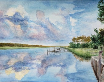 Custom Painting from Photo, Vacation Painting, Custom keepsake, beach vacation, watercolor, commission painting, Hand Painted, landscape