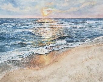 Custom Painting from Photo, Vacation Painting, Custom keepsake, beach vacation, watercolor, commission painting, Hand Painted, landscape