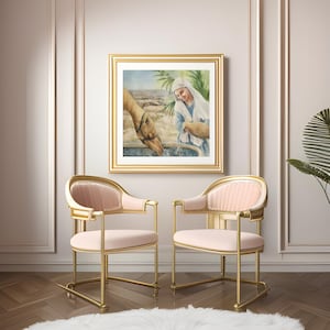 Rebekah at the Well, Christian Wall art, Religious painting, giclee print, canvas print