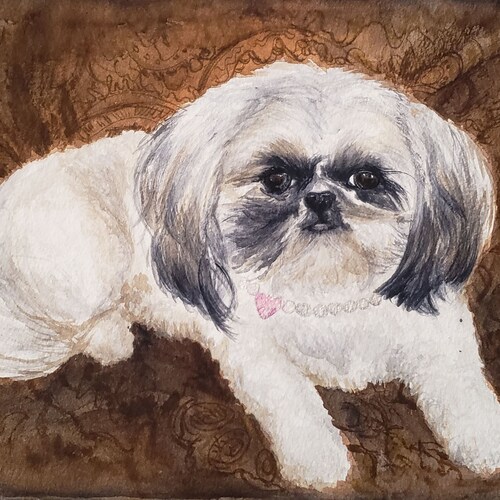 Custom Realistic Pet Portrait Watercolor, shops pet portrait, pet painting, watercolor dog, Dog Painting, Pet Memorial, painting from photo, pets