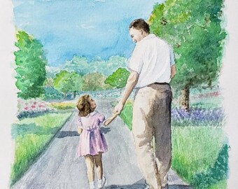 Custom Painting from Photo, Vacation Painting, Custom keepsake, beach vacation, watercolor, commission painting, Hand Painted, landscape