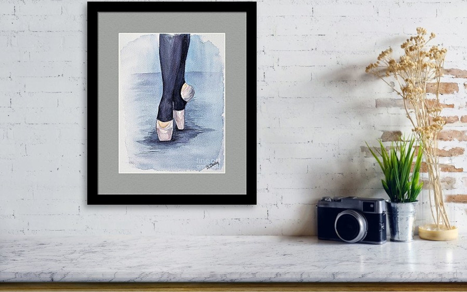 ballerina print, dancer art, dance print, wall art, watercolor, ballet, on pointe, dancer gift, recital gift, dance teacher gift