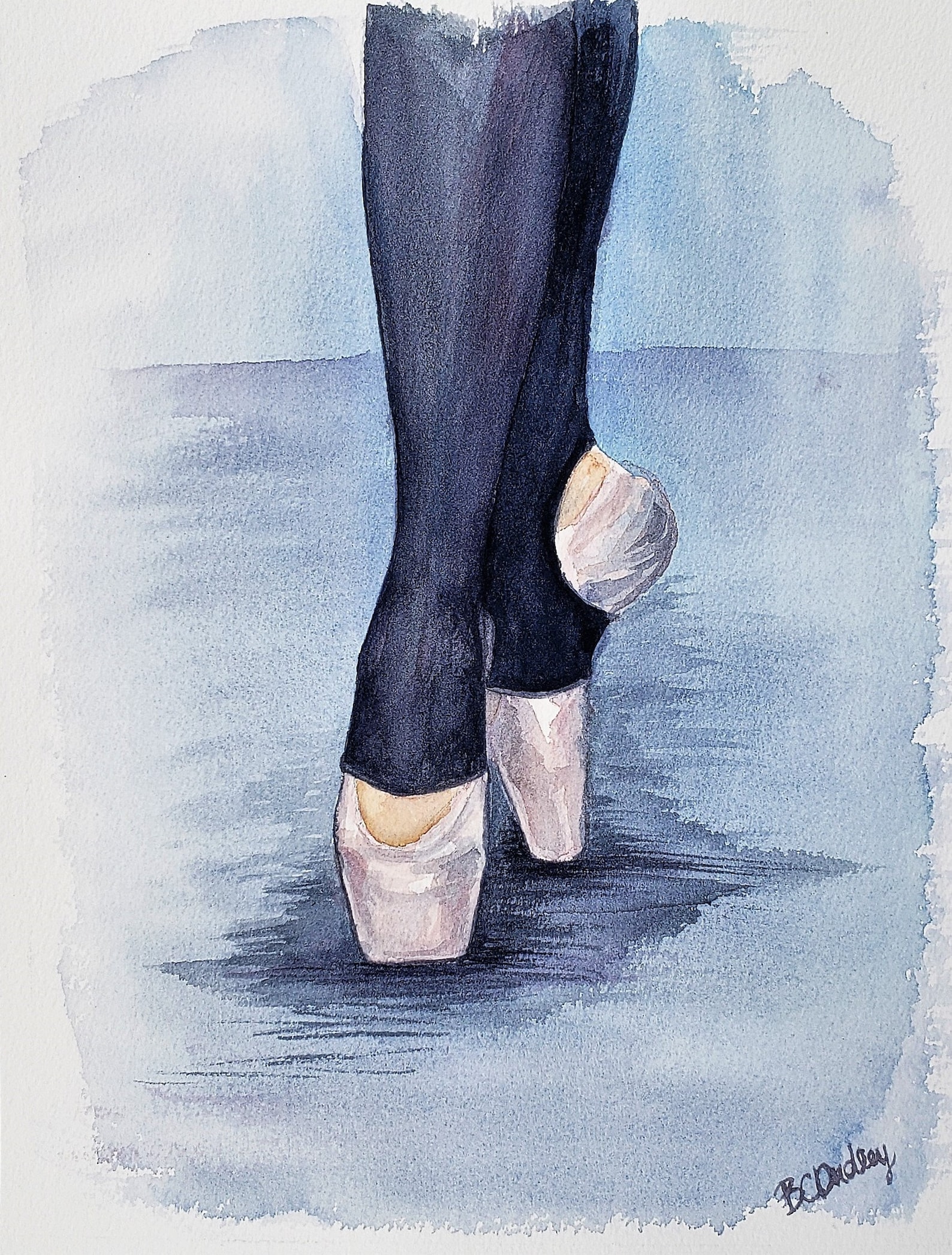 ballerina print, dancer art, dance print, wall art, watercolor, ballet, on pointe, dancer gift, recital gift, dance teacher gift