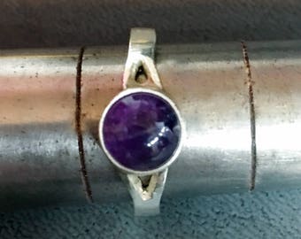 Silver Ring with Amethyst