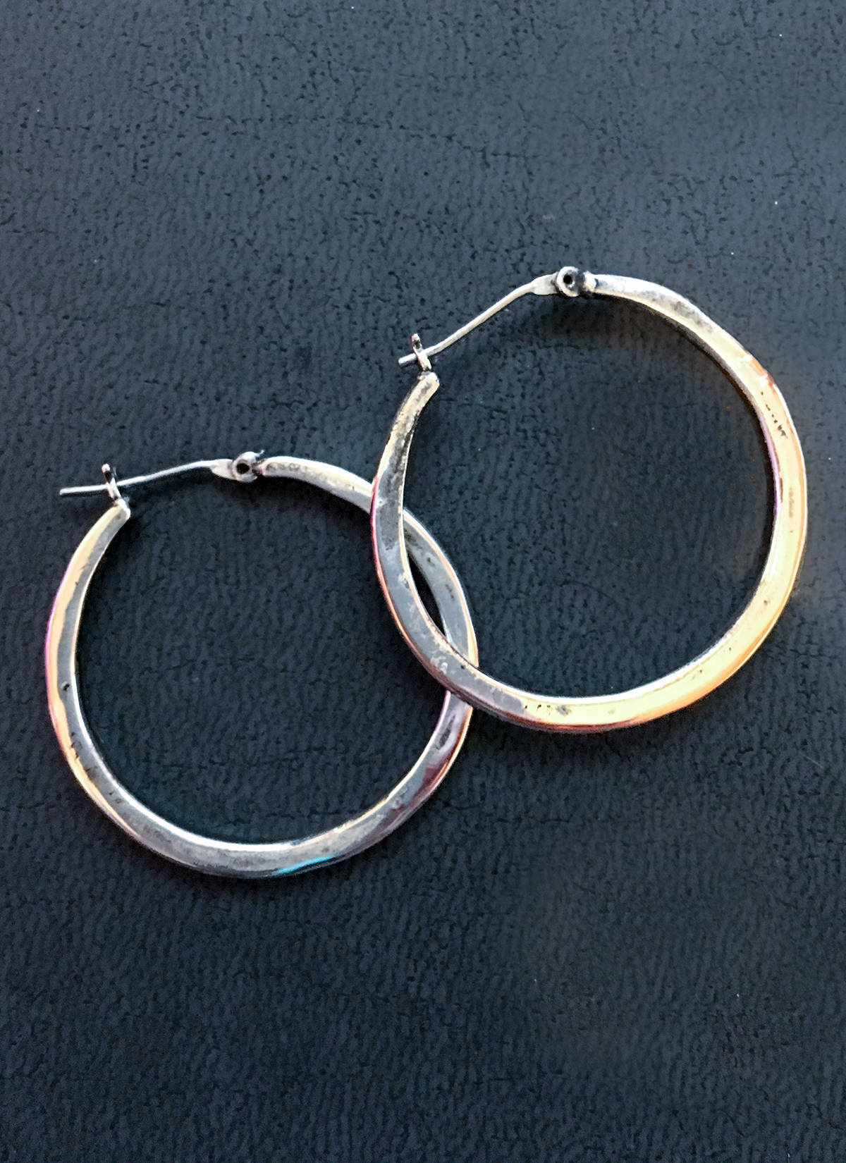 Silver Hoop Earrings / Perfectly Irregular Hoop Earrings / Handmade ...