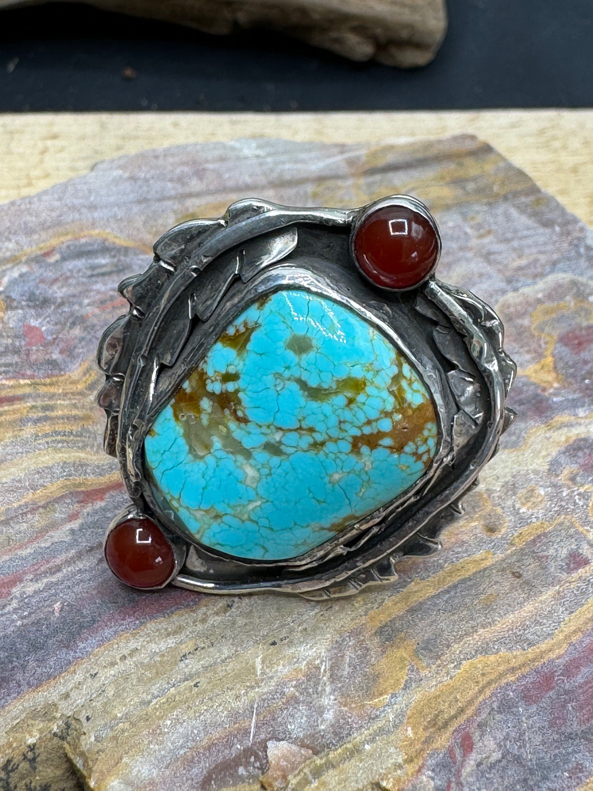 Statement Vintage Native American Navajo Blue Diamond Turquoise Sterling Silver Bracelet Statement Vintage Native American Navajo Blue Diamond Turquoise Sterling Silver Bracelet