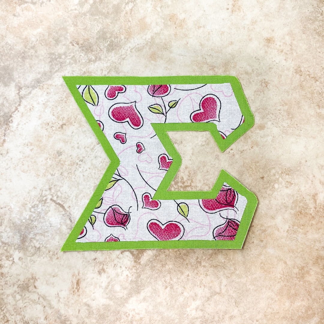 Love & Roses - Custom Iron on Greek Letters | Stitch Sorority Letters ...