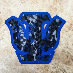 Blue/Grey/Black Vines - Custom Iron On Greek Letters  | Stitch Sorority Letters | Greek Letter Shirt | Iron On Greek Letter Patch