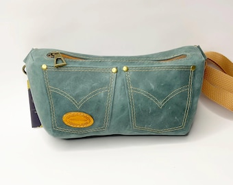 Large Olive Green, or Dark Khaki Green Fanny Pack, Hip Bag, or Festival Bag Handmade in Canada
