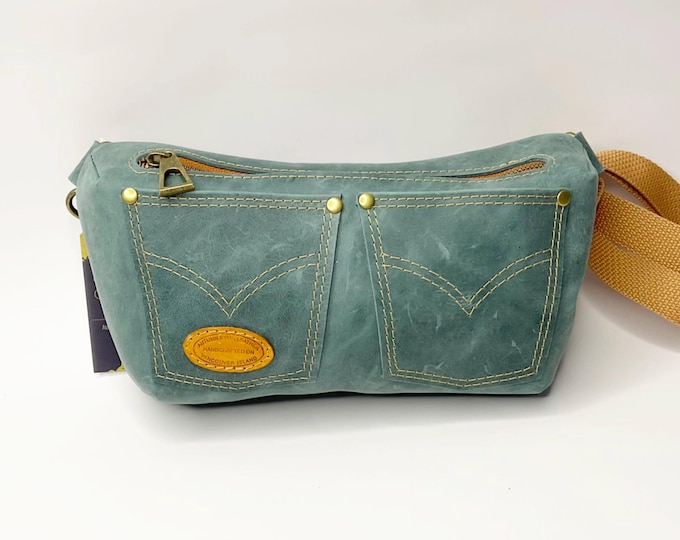 Large Olive Green, or Dark Khaki Green Fanny Pack, Hip Bag, or Festival Bag Handmade in Canada