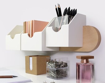 Home Office Organizer, Above Desk Shelf, Accessories for office, Modern desk organizer, Wall Office Organizer, Desk Command center set