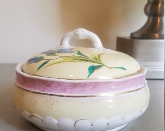 Bridgwood and Son porcelaine opaque bowl with lid