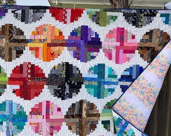 Log cabin beads quilt