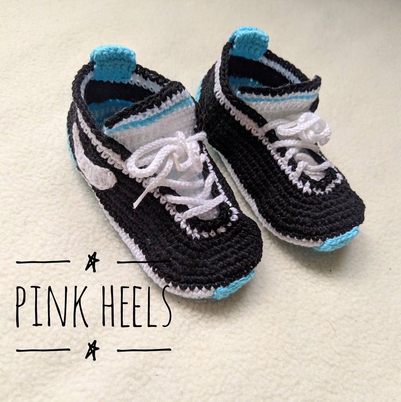 Crochet Baby Sneakers Crochet Nike Booties Newborn baby Etsy