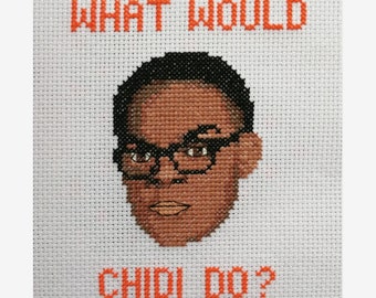 What would Chidi do? cross stitch pattern, PDF instant download, The Good Place inspired cross stitch, TV, funny cross stitch
