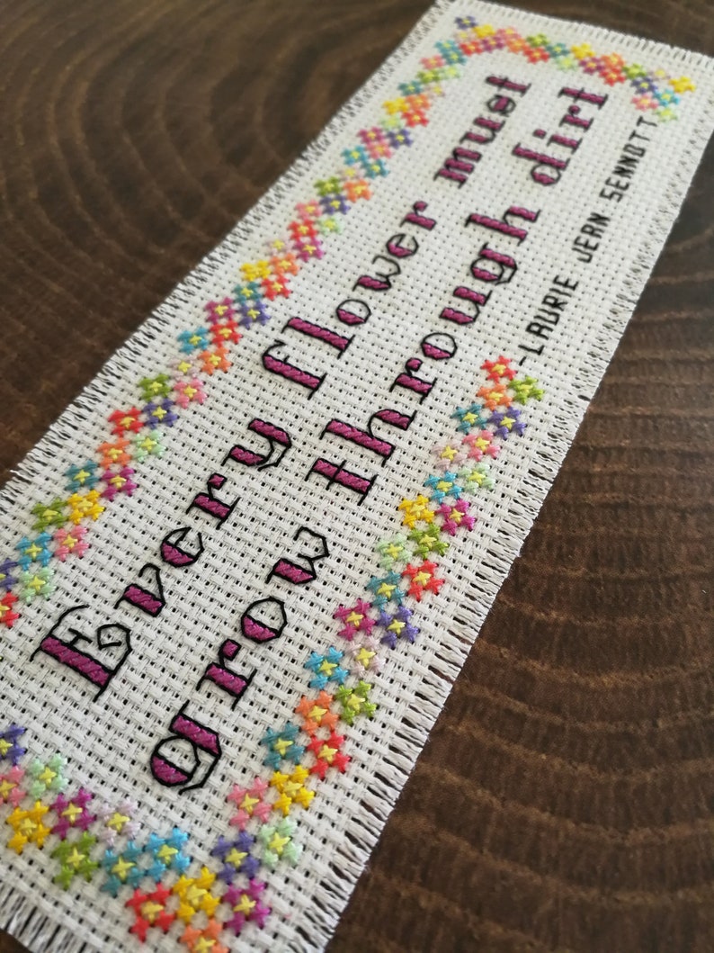Cross Stitch Bookmark Pattern Instant PDF Download Floral Etsy Canada