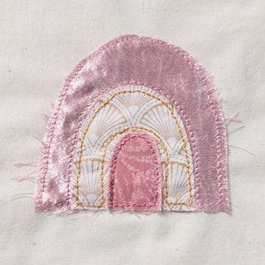 Slow Stitch, slow stitch pattern, rainbow, rainbow fabric, applique patterns, textile art kit, fabric collage, embroidery pattern, sewing