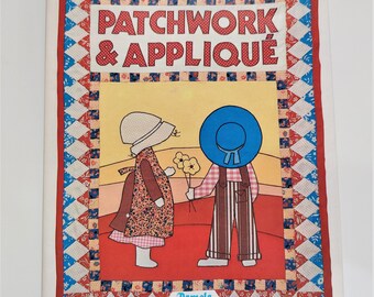 Quilting book, patchwork and applique, craft book, learn to sew, second hand books, vintage craft book, learn to quilt, Pamela Tubby