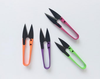 Thread snips, embroidery snips, cross stitch scissors, knitting scissors, coloured scissors, cute craft supplies, thread cutter, sewing