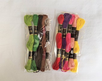 embroidery thread, cotton thread, cross stitch supplies, cross stitch thread, slow stitch pack, cotton skeins, fibre art, embroidery floss