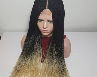Ready To Ship Braided Wig Ombre Braids Wig Micro Twists Etsy